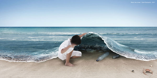 Ferdi Rizkiyanto magda bębenek ochrona środowiska zrównoważona konsumpcja ekologia zaangażowana sztuka ocean plastik zanieczyszczenie recycling