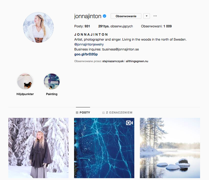 inspirujące profile na instagramie las w nas magda bębenek jonna jinton