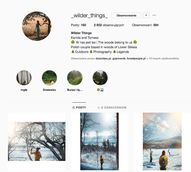 inspirujące profile na instagramie las w nas magda bębenek wilder things