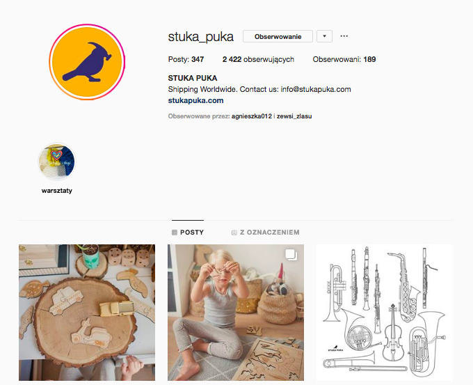 stuka puka inspirujące profile na instagramie las w nas magda bębenek drewniane zabawki